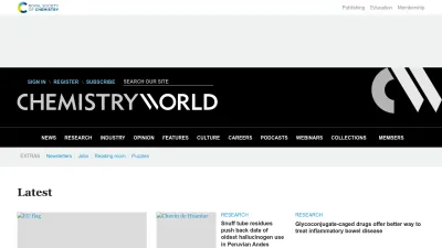 Screenshot of Chemistryworld.com