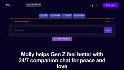 Screenshot preview of molly.com