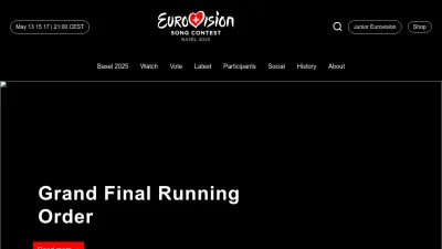 Screenshot of Eurovision.tv