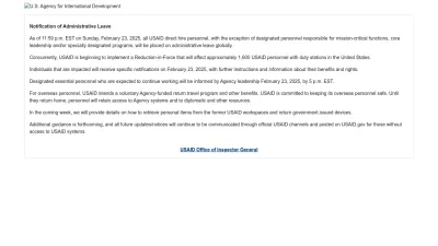 Screenshot of Usaid.gov
