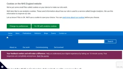 Screenshot of England.nhs.uk