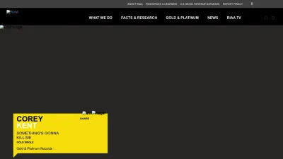 Screenshot of Riaa.com