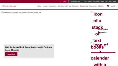 Screenshot preview of fordham.edu