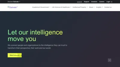 Screenshot preview of clarivate.com