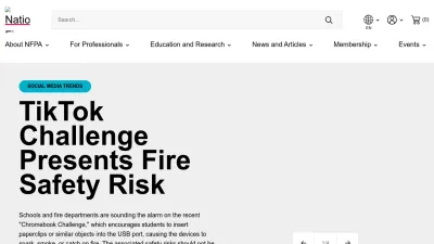 Screenshot of Nfpa.org