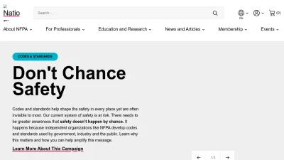 Screenshot preview of nfpa.org