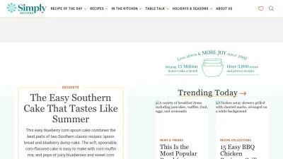Screenshot preview of simplyrecipes.com