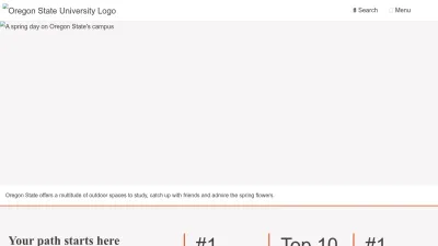 Screenshot of Oregonstate.edu