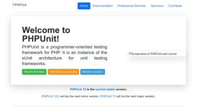 Screenshot of Phpunit.de