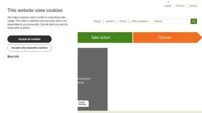 Screenshot of Oxfam.org