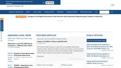 Screenshot of Natlawreview.com