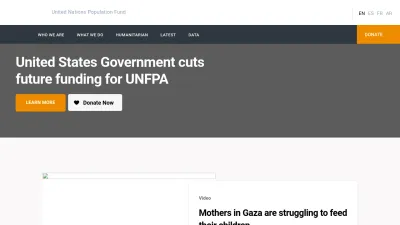 Screenshot of Unfpa.org