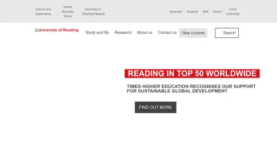 Screenshot preview of reading.ac.uk