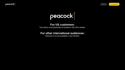 Screenshot of Peacocktv.com