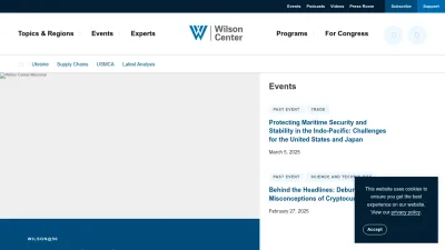 Screenshot of Wilsoncenter.org