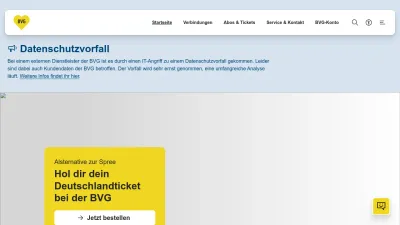 Screenshot of Bvg.de