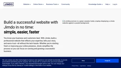 Screenshot of Jimdo.com