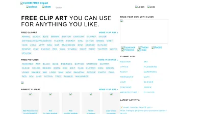 Screenshot of Clker.com