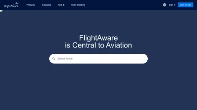 Screenshot of Flightaware.com