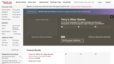 Screenshot preview of itch.io