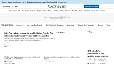 Screenshot of Vancouversun.com