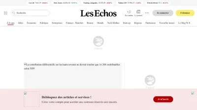 Screenshot preview of lesechos.fr