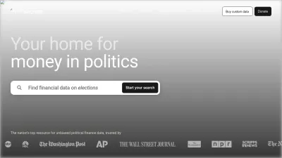 Screenshot preview of opensecrets.org