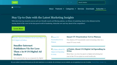 Screenshot preview of marketingcharts.com