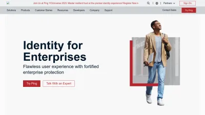 Screenshot preview of pingidentity.com
