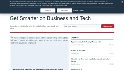 Screenshot preview of thehustle.co