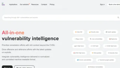 Screenshot of Vulners.com