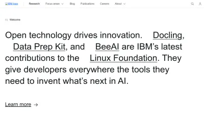Screenshot preview of research.ibm.com