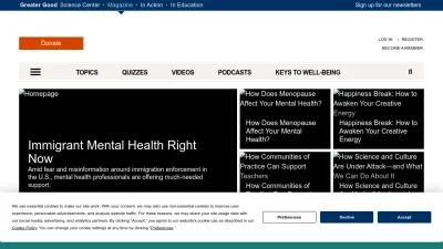 Screenshot of Greatergood.berkeley.edu