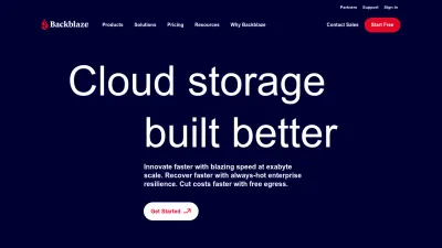Screenshot preview of backblaze.com