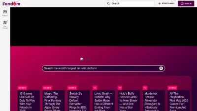 Screenshot of Fandom.com