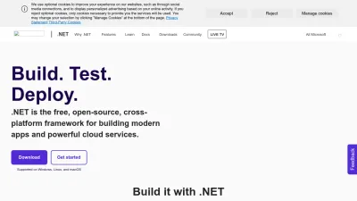 Screenshot preview of dotnet.microsoft.com