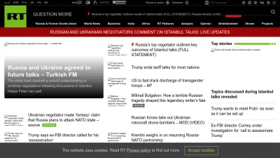 Screenshot of Rt.com