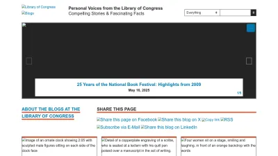 Screenshot of Blogs.loc.gov