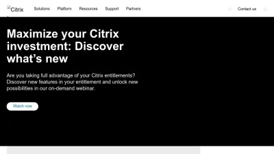 Screenshot of Citrix.com