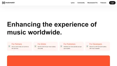 Screenshot of Musixmatch.com