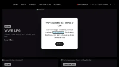 Screenshot of Aetv.com
