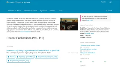 Screenshot of Jstatsoft.org