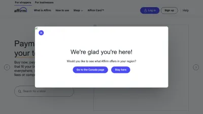 Screenshot preview of affirm.com