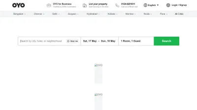 Screenshot preview of oyorooms.com