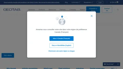 Screenshot preview of geotab.com