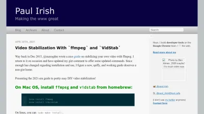 Screenshot of Paulirish.com