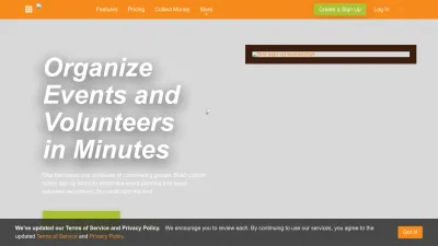 Screenshot of Signupgenius.com