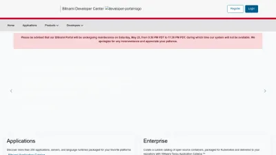 Screenshot of Bitnami.com