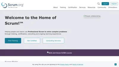 Screenshot preview of scrum.org