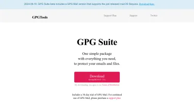 Screenshot of Gpgtools.org